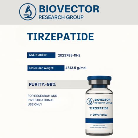 Tirzepatide peptide reference material for laboratory analysis. Peptide handling supplies Peptide storage materials Peptide formulation research Peptide purity testing Peptide QC documentation Peptide batch testing Peptide certificate of analysis COA peptide documentation HPLC peptide analysis LC-MS peptide testing Analytical peptide data Peptide laboratory workflow Research-grade peptides Laboratory-grade reagents Peptide synthesis products Peptide assay materials Biomedical research peptides Life science reagents Biochemistry research supplies Molecular research peptides Cell culture research peptides Peptide research catalog